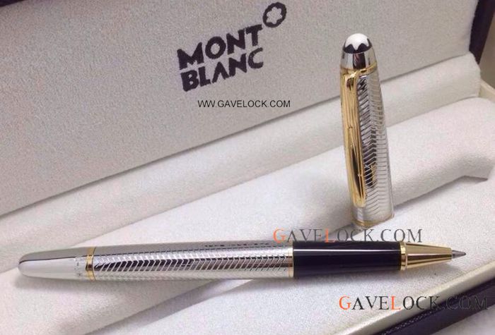Mont Blanc Meisterstuck Silver Barley Rollerball Pen / BestMontPen